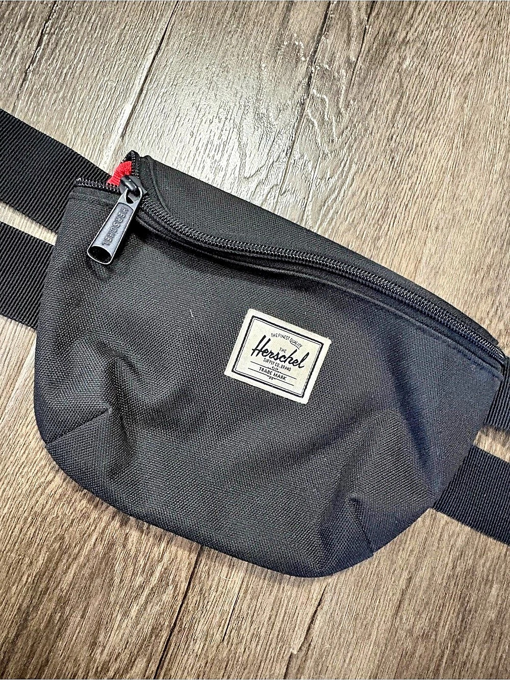 Herschel Belt Bag in Black & Red